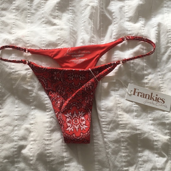 red bandana print bikini